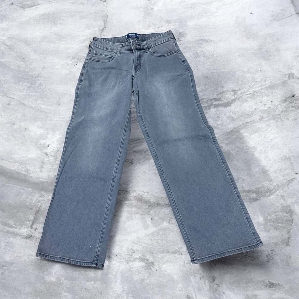 Hollister Low-Rise Baggy Vintage Stretch Jeans Size 6R Grey